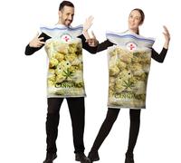 Eurocarnavales Disfraz de cannabis de cáñamo médico para adultos, talla M/L y túnica, color verde, unisex