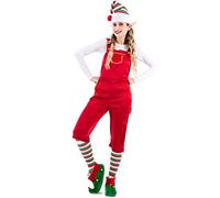 EUROCARNAVALES Disfraz de Elfa Peto Rojo para Mujer