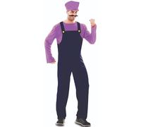 EUROCARNAVALES Disfraz de Fontanero Waluigi para Adulto