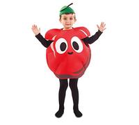 EuroCarnavales - Disfraz de manzana roja infantil (3 a 4 años (92-104 cm)