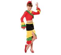 EUROCARNAVALES Disfraz de Rumbera Roja para niña