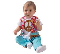 EUROCARNAVALES Disfraz pequeño hippie bebé - 6 a 12 meses (67-69 cm)