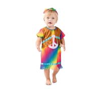 EUROCARNAVALES Disfraz vestido hippie bebé - 6 a 12 meses (67-69 cm)