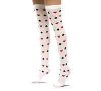 EUROCARNAVALES FYASA - Medias con Estampado de Cartas de póker para Mujer