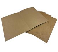 Eurocart - Carpetas portadocumentos (50 unidades, cartón ecológico FSC reciclado, carpeta portadocumentos A4 de papel habano con área de escritura, para oficina, archivo y bufete de abogados)