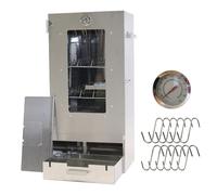 Eurocatch Magnum Horno para fumar con disco - altura 80,5cm - Pescado y carne - Madera/Gas/Eléctrico - Durable - Con ventana de visualización - incl. Termómetro, Anzuelo para fumar Rejilla de pescado