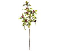 EUROCINSA Ref.50280C20 Navidad, Rama con Hojas Verde-Oro/Rojo, Caja de 12uds, 62cm