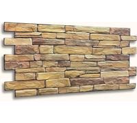 EURODECO | Baldosas de PVC 3D - Paneles Adhesivos para Pared - Imitación Piedra/Madera | Revestimiento Decorativo - 1 mm Espesor - Pack 7m² | ¡Gran elección!