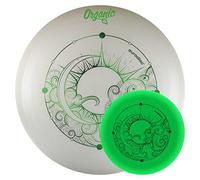 eurodisc Nightglow Organic Ultimate Frisbee Disc Moon Moon - Disco de lanzamiento (175 g), color verde