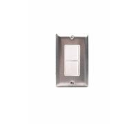 Eurofase Placa de pared dúplex individual de calefacción y caja de pandillas, 20 amperios por poste, acabado plateado