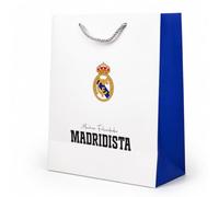 EuroFiestas, Bolsa de Papel para Regalo Real Madrid, Bolsa del Real Madrid muy Resistente con Asa de Cuerda Elegante, Ideal para Regalar a los mas Aficionados, 1 Ud (Madridista, 30x12x40)