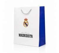 EuroFiestas, Bolsa de Papel para Regalo Real Madrid, Bolsa del Real Madrid muy Resistente con Asa de Cuerda Elegante, Ideal para Regalar a los mas Aficionados, 1 Ud (Madridista, 26x12x32)