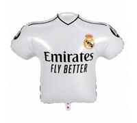 EuroFiestas, Decoracion Cumpleaños Real Madrid, Globo Foil para Cumpleaños Infantil Real Madrid, Decoracion Temática Oficial para Fiestas, Meriendas y Comuniones (60x57 Cm)