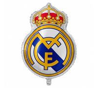 EuroFiestas, Decoracion Cumpleaños Real Madrid, Globo Foil para Cumpleaños Infantil Real Madrid, Decoracion Temática Oficial para Fiestas, Meriendas y Comuniones (80x60 Cm)
