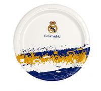 EuroFiestas, Platos Cumpleaños Real Madrid (18 cm), Decoracion Cumpleaños Real Madrid, Vajilla Temática Oficial para Fiestas, Meriendas y Comuniones, Accesorios para Celebración 8 Uds (Aficion)