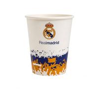 EuroFiestas, Vasos Cumpleaños Infantil Real Madrid (250 Ml), Decoracion Cumpleaños Real Madrid, Vajilla Temática Oficial para Fiestas, Meriendas y Comuniones, 8 Unidades (Aficion)