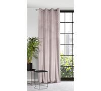 Eurofirany 384145 Cortina de Terciopelo con Ojales para Puerta de balcón, Aspecto de Terciopelo, 1 Pieza, patrón Ondulado, Liso, Esponjoso, para salón, Dormitorio, salón, 140 x 250 cm, Estructura 3D,