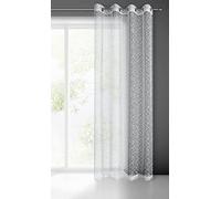 Eurofirany Amanda Ojales-1 Pz, Ventana, Transparente, Cortina de Visillo para Salón Dormitorio Habitación de Niños Comedor, Tela, Blanco, 140x250 cm