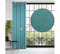 Eurofirany Carlo Cortina Opaca Extra Larga con Ojales - 1 Unidad, Pesada 340g/m², Cortina Térmica Aislante, Oscurecimiento de Habitación, Dormitorio, Sala de Estar, 135x250 cm, Turquesa