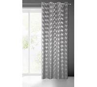 Eurofirany Chill Cortina de Terciopelo Gris con Estampado de Lentejuelas Plateadas, Ojales, 1 Unidad, Terciopelo, Cortina de Terciopelo Opaca magnífica Elegancia, Estampada, Moderna, para salón,