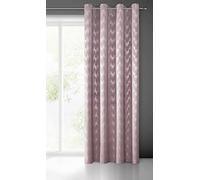 Eurofirany Chill Cortina de Terciopelo Rosa con Estampado de Lentejuelas Plateadas, Ojales, 1 Unidad, Terciopelo, Opaca, magnífica, Elegante, Estampada, Moderna, para salón, Dormitorio, 140 x 250 cm