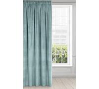 Eurofirany Cortina de Terciopelo con Cinta Fruncidora - 1 Panel, Tratamiento de Ventana Opaca, Cortinas para Dormitorio, Cocina, Sala de Estar, Súper Suave, 140x270 cm, Turquesa