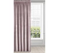 Eurofirany Cortina de Terciopelo con Cinta Fruncidora - 1 Panel, Tratamiento de Ventana Opaca, Cortinas para Dormitorio, Cocina, Sala de Estar, Súper Suave, 140x270 cm, Rosa Claro