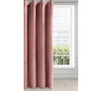 Eurofirany Cortina de Terciopelo con Ojales - 1 Panel, Tratamiento de Ventana Opaca, Cortinas para Dormitorio, Cocina, Sala de Estar, Súper Suave, 140x250 cm, Rosa Oscuro