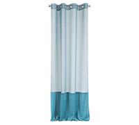Eurofirany - Cortina de Terciopelo Liso de Velvet Turquesa con 8 Ojales, Elegante, Glamour, Dormitorio, salón, Purpurina, 135 x 250 cm