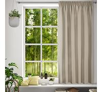 Eurofirany Cortina Lisa Monocolor - Cinta Fruncida Moderna Dormitorio salón salón habitación Infantil 1 Pieza Individual