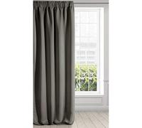 Eurofirany Cortina LOGAN opaca, opaca y satinada con cinta rizada, 1 unidad, elegante, monocromática, para sala de estar, dormitorio