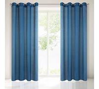 Eurofirany Cortina Transparente Monocolor con Estructura Horizontal de Lluvia con Ojales - 1 Pieza Simple y Ligera y Elegante - Clásico salón Dormitorio habitación habitación Infantil Cocina