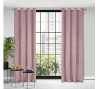 Eurofirany Eliza Cortina Estructural de Terciopelo con Ojales - 1 Pieza, Cortina de Terciopelo Aislante Térmica, Opaca, Blackout, para Dormitorio, Salón, 140x250 cm, Altrosa