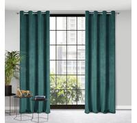 Eurofirany Eliza Cortina Estructural de Terciopelo con Ojales - 1 Pieza, Cortina de Terciopelo Aislante Térmica, Opaca, Blackout, para Dormitorio, Salón, 140x250 cm, Menta