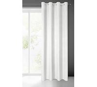 Eurofirany Eliza Cortina Estructural de Terciopelo con Ojales - 1 Pieza, Cortina de Terciopelo Aislante Térmica, Opaca, Blackout, para Dormitorio, Salón, 140x250 cm, Blanco