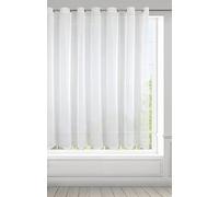 Eurofirany FRIDA Voile Gardine Vorhang mit Ösen - 1 Stk. Transparent Gardine Leinenoptik Durchsichtig Einfarbige für Schlafzimmer Wohnzimmer Kinderzimmer, 400x150cm, Weiß