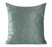 Eurofirany - Funda de cojín para sofá, cojín para Cama, decoración de Habitaciones, Elegante y Noble, Exclusivo Terciopelo, patrón geométrico, Plata, 45 x 45 cm, 2