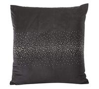Eurofirany - Funda de cojín para sofá, decoración de Habitaciones, Elegante, Terciopelo, Terciopelo, Piedras Brillantes, Negro, 45 x 45 cm, 2