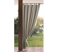 Eurofirany GARDEN Cortinas Exterior con Trabillas - 1 pz. Cortina de Exterior Impermeable, Resistentes al Viento, Cortina para Jardín, Patio, Balcón, Terazza, 155x200 cm, Cappuccino
