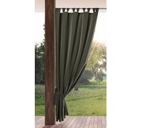 Eurofirany GARDEN Cortinas Exterior con Trabillas - 1 pz. Cortina de Exterior Impermeable, Resistentes al Viento, Cortina para Jardín, Patio, Balcón, Terazza, 155x200 cm, Grafito