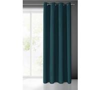 Eurofirany Logan Cortina Opaca Extralarga - 1 Unidad, Ojales, Bloquea la Luz, Oscurece la Habitación, Dormitorio, Sala de Estar, 140x270 cm, Petrol