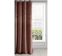 Eurofirany Pierre Cortina de Terciopelo con Ojales - 1 Pz. Cortina Termicas Aislantes Visillo de Ventana Opaca para Dormitorio Salón Privacidad, 215 g/m², 140x250 cm, Rosa Oscuro