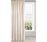 Eurofirany Ria Opaca Terciopelo con Cinta de Cortina-1 Unidad, Panel, Suave, Clásico, Elegante, Salón, Dormitorio, Gruesa 290 g/m, Beige Claro, 140x270 cm