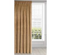 Eurofirany Ria Opaca Terciopelo con Cinta de Cortina-1 Unidad, Panel, Suave, Clásico, Elegante, Salón, Dormitorio, Gruesa 290 g/m², Poliéster, Miel, 140x270 cm