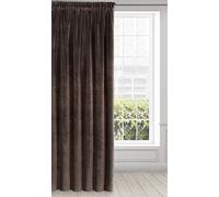 Eurofirany Ria Opaca Terciopelo con Cinta de Cortina-1 Unidad, Panel, Suave, Clásico, Elegante, Salón, Dormitorio, Gruesa 290 g/m², Poliéster, Marrón, 140x270 cm