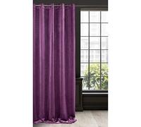Eurofirany Ria Cortina Opaca Terciopelo con Ojales - 1 Unidad, Panel, Suave, Clásico, Elegante, Salón, Dormitorio, Gruesa 290 g/m², 140x250 cm, Violeta