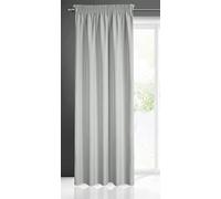 Eurofirany Rita Cortina Lisa Monocolor - Cinta Fruncida Moderna Dormitorio salón habitación Infantil 1 Pieza Individual, Poliéster, Gris Acero, 140x270 cm