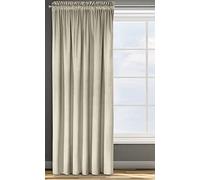 Eurofirany Rosa Cortina Opaca Terciopelo con Cinta de Cortina - 1 Unidad, Panel, Suave, Drapeado, Clásico, Elegante, Salón, Dormitorio, 200 g/m², 135x300 cm, Beige