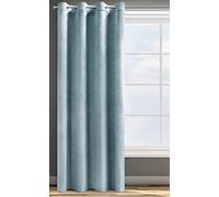 Eurofirany Rosa Cortina Opaca Terciopelo con Ojales - 1 Unidad, Panel, Suave, Drapeado, Clásico, Elegante, Salón, Dormitorio, 200 g/m², 140x250 cm, Azul Marino