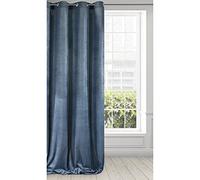 Eurofirany Velvet Velvet - Cortina con Ojales Brillantes y Elegante Dormitorio o salón, Azul Marino, 140X270 cm